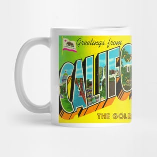 Greetings from California - Vintage Large Letter Postcard Mug